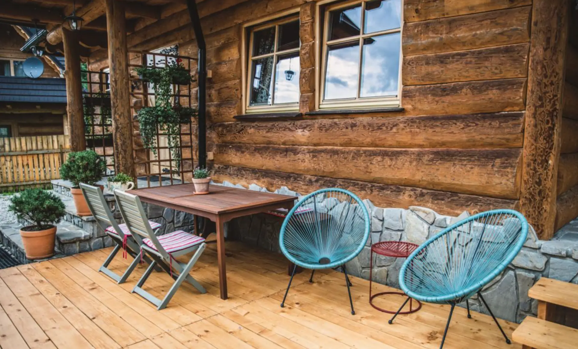 Strefa wypoczynku na tarasie — Ostoja Pod Tatrami, Zakopane Olcza